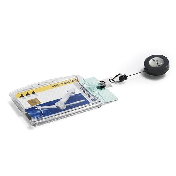 Durable Duo porte-badge avec enrouleur 85 x 54 mm (10 pièces) 822419 310038 - 1