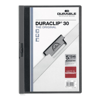 Durable Duraclip chemise à clip A4 pour 30 feuilles - anthracite 220057 310142