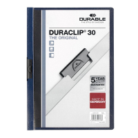 Durable Duraclip chemise à clip A4 pour 30 feuilles - bleu nuit 220028 310139