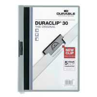 Durable Duraclip chemise à clip A4 pour 30 feuilles - gris 220010 310138