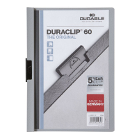 Durable Duraclip chemise à clip A4 pour 60 pages - gris 220910 310145