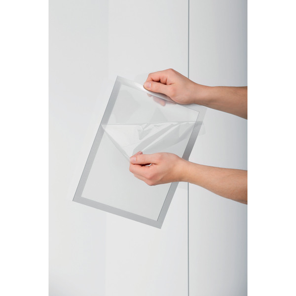 Durable Duraframe Sun cadre d'affichage A4 auto-adhésif (2 pièces) - argent 484123 310180 - 1
