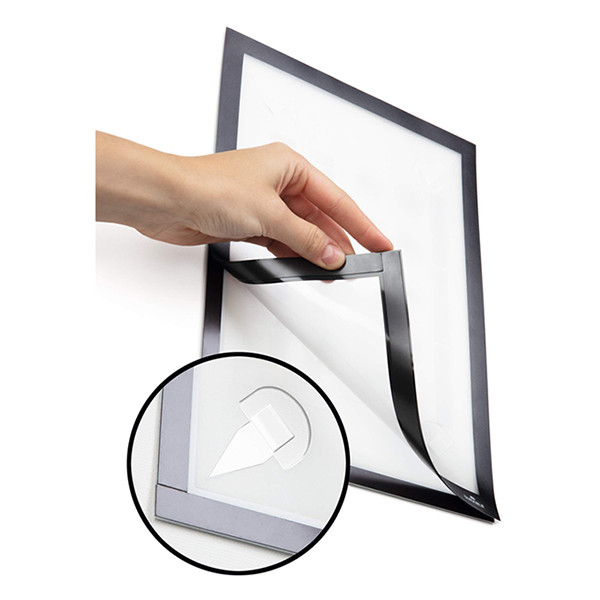 Durable Duraframe WALLPAPER cadre d'affichage A4 autocollant - argent 484323 310214 - 2