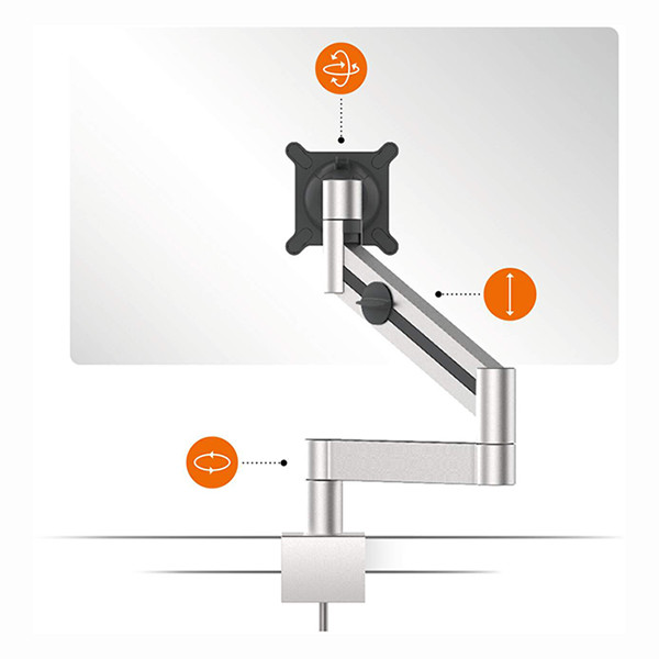 Durable Pro bras d'écran pour 1 écran (avec pince) - argent 310265 - 6