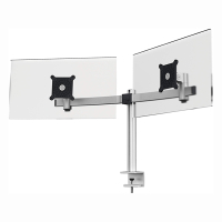 Durable Pro bras d'écran pour 2 écrans (avec pince) - argent 508523 310266