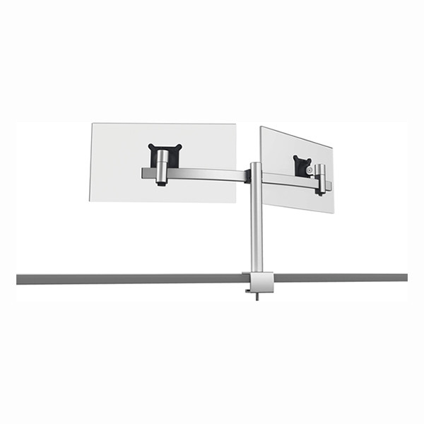 Durable Pro bras d'écran pour 2 écrans (avec pince) - argent 508523 310266 - 3