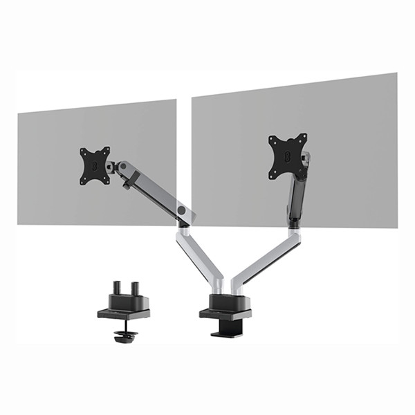 Durable Select Plus bras d'écran pour 2 écrans (avec pince et oeillet) - argent 509723 310268 - 1