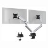 Durable Select Plus bras d'écran pour 2 écrans (avec pince et oeillet) - argent 509723 310268 - 2