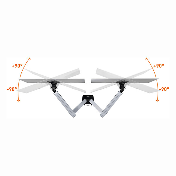 Durable Select Plus bras d'écran pour 2 écrans (avec pince et oeillet) - argent 509723 310268 - 5