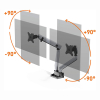 Durable Select Plus bras d'écran pour 2 écrans (avec pince et oeillet) - argent 509723 310268 - 6