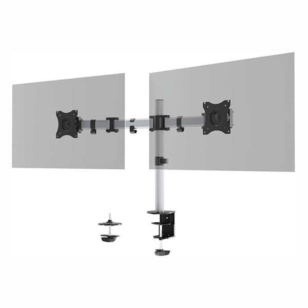 Durable Select bras d'écran pour 2 écrans (avec pince et oeillet) - argent 509523 310270 - 1