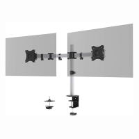 Durable Select bras d'écran pour 2 écrans (avec pince et oeillet) - argent 509523 310270