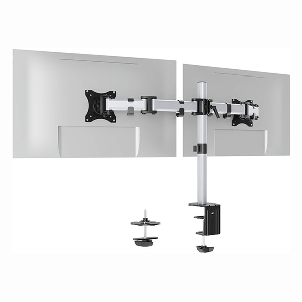 Durable Select bras d'écran pour 2 écrans (avec pince et oeillet) - argent 509523 310270 - 2