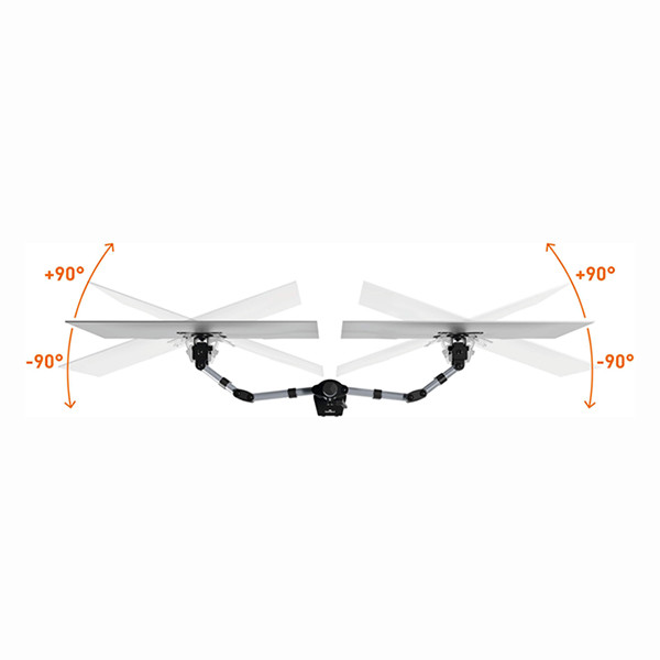 Durable Select bras d'écran pour 2 écrans (avec pince et oeillet) - argent 509523 310270 - 5