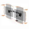 Durable Select bras d'écran pour 2 écrans (avec pince et oeillet) - argent 509523 310270 - 6