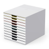Durable Varicolor module de classement (10 tiroirs) - blanc/coloré 763027 310159 - 1