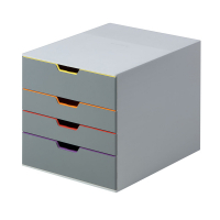 Durable Varicolor module de classement (4 tiroirs) - gris/coloré 760427 310155