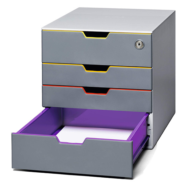 Durable Varicolor module de classement (4 tiroirs) - gris/coloré 760627 310000 - 4