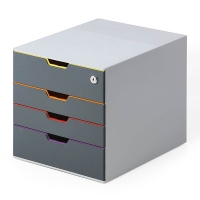Durable Varicolor module de classement (4 tiroirs) - gris/coloré 760627 310000