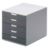 Durable Varicolor module de classement (5 tiroirs) - gris/coloré 760527 310156 - 2