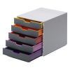 Durable Varicolor module de classement (5 tiroirs) - gris/coloré 760527 310156 - 3