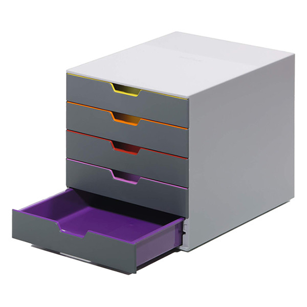 Durable Varicolor module de classement (5 tiroirs) - gris/coloré 760527 310156 - 5