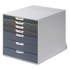 Durable Varicolor module de classement (7 tiroirs) - gris/coloré 760727 310157 - 2