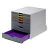 Durable Varicolor module de classement (7 tiroirs) - gris/coloré 760727 310157 - 3
