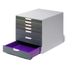 Durable Varicolor module de classement (7 tiroirs) - gris/coloré 760727 310157 - 4
