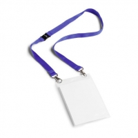 Durable badge d'événement avec lacet textile (10 pièces) - bleu foncé 852507 310061