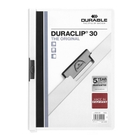 Durable chemise à clip A4 pour 30 feuilles - blanc 220002 310041