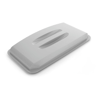 Durable couvercle pour DURABIN ECO poubelle (60 litres, gris) 1800504050 310279