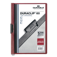 Durable duraclip chemise à clip A4 pour 60 feuilles - rouge foncé 220931 310147