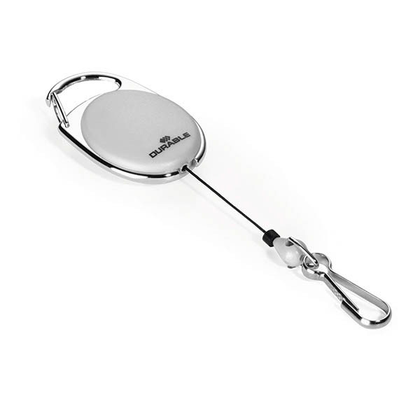 Durable mécanisme de déroulement avec mousqueton - gris 310298 - 1