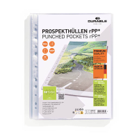 Durable pochettes perforées A4 11 trous 80 microns (100 pièces) - transparent