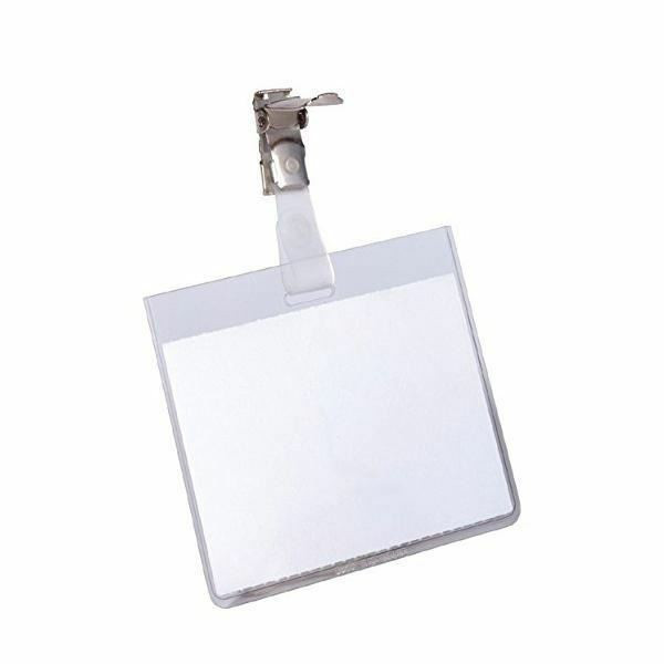 Durable porte-badge fermé avec clip 90 x 60 mm (25 pièces) 310077 - 1