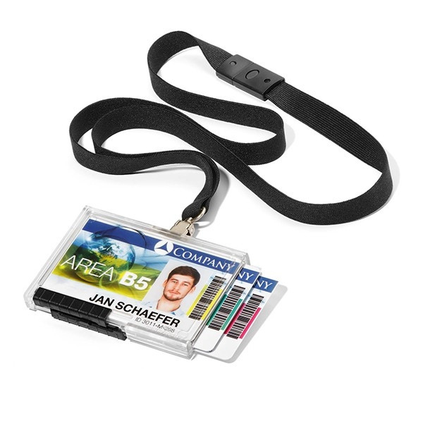 DURABLE 8207 Porte-badge DE LUXE avec cordon textile pour 1 carte
