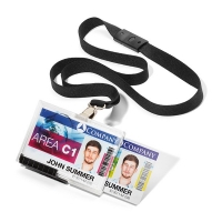 Durable porte-badge pushbox duo avec lacet textile (10 pièces) 892601 310032