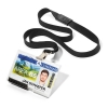 Durable porte-badge pushbox mono avec lacet textile (10 pièces)