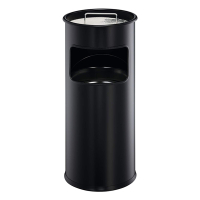 Durable poubelle avec cendrier (17 litres, noir) 333001 310287