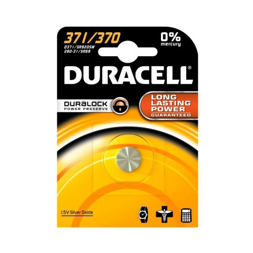 Duracell 371/370 oxyde d'argent pile bouton 1 pièce D371 204513 - 1