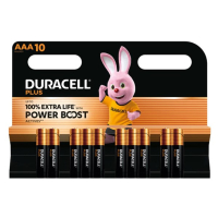 Duracell Plus Power Boost 100% Extra Life AAA / MN2400 / LR03 pile alcaline (10 pièces) ADU00403