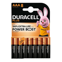 Duracell Plus Power Boost 100% Extra Life AAA / MN2400 / LR03 pile alcaline (8 pièces) ADU00402
