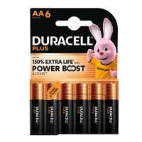 Duracell Plus Power Boost 150% Extra Life AA / MN1500 / LR06 pile alcaline (6 pièces) ADU00395