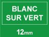 Dymo 1805414 IND ruban d'étiquettes vinyle Rhino 12 mm (marque 123encre) - blanc sur vert