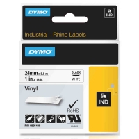Dymo 1805430 IND Rhino ruban d'étiquettes vinyle 24 mm (d'origine) - noir sur blanc 1805430 088606