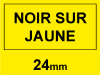 Dymo 1805431 IND Rhino ruban d'étiquettes vinyle 24 mm (marque 123encre) - noir sur jaune