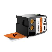 Dymo 1868770 XTL étiquettes vinyle 54 mm (d'origine) - noir sur orange 1868770 089006
