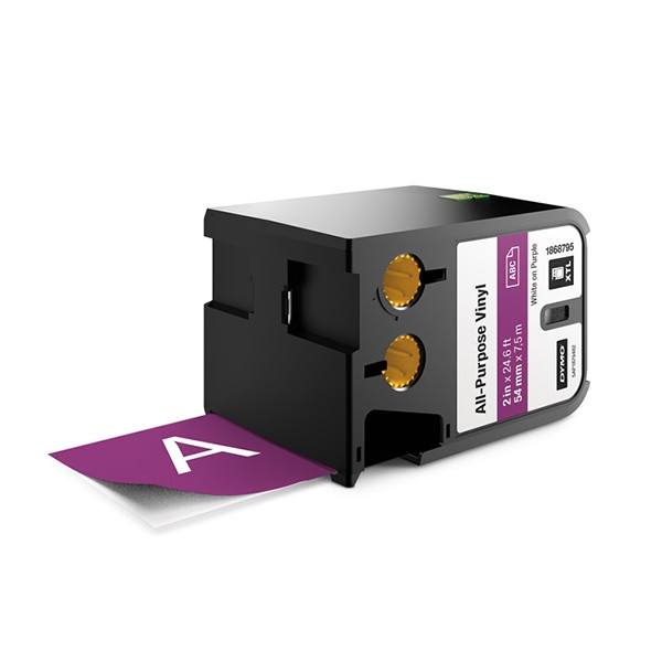 Dymo 1868795 XTL étiquettes vinyle 54 mm (d'origine) - blanc sur violet 1868795 089016 - 1