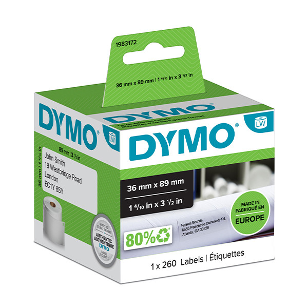 Dymo 1983172 étiquettes d'adresse larges 1 rouleau (d'origine) 1983172 088592 - 1